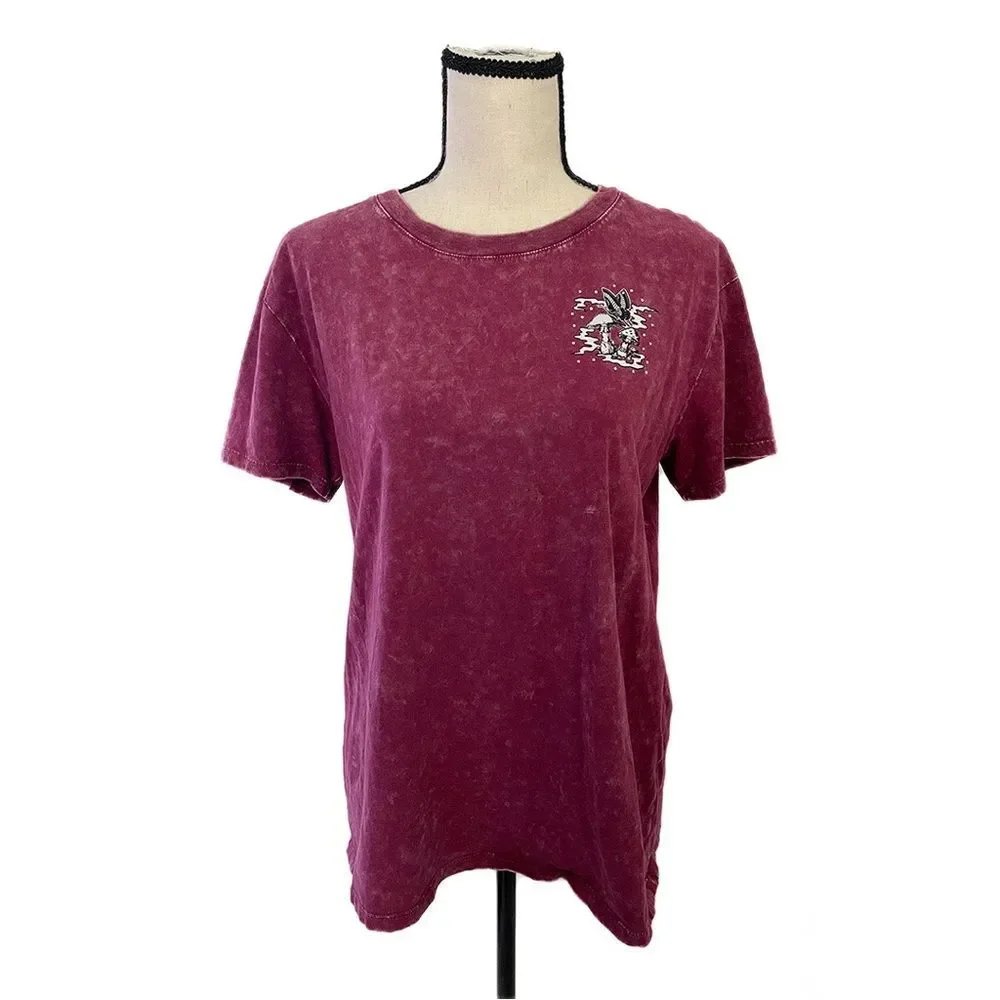 Empyre Zumiez T Shirt | Red Acid Wash Short Sleeve Tee Shirt